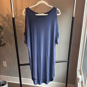 Blue Off the Shoulder Dress